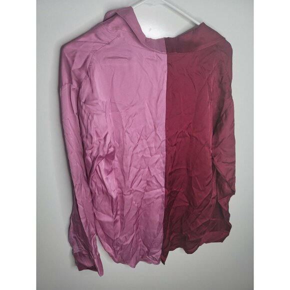 NWT Lovers + Friends Pajama Shirt in Pink & Plum Red SZ M - Picture 6 of 9